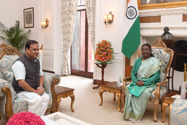 CM Himanta Bishwa Sarma meet president of India