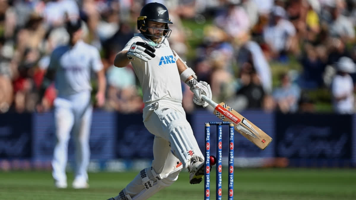 New Zealand's Kane Williamson accidentally kicked the ball onto his stumps to find a very weird way to get out in the third against England.