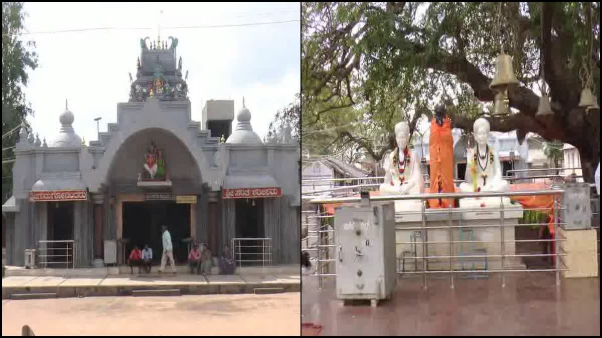 Temple and statue of Sharif and Govind Bhat