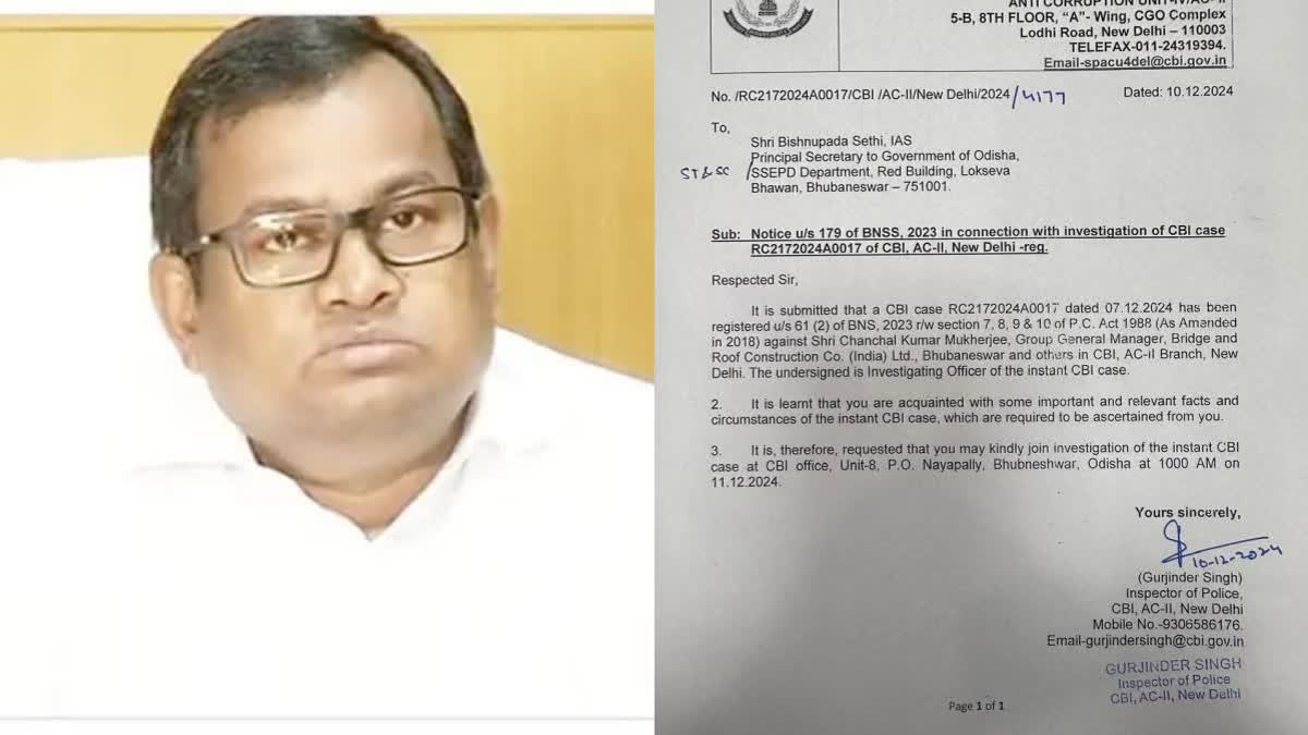 The Central Bureau of Investigation (CBI) has summoned senior Odisha cadre IAS officer Bishnupada Sethi and his drivers for deposition as part of its investigation into an alleged bribery case, sources said on Saturday.