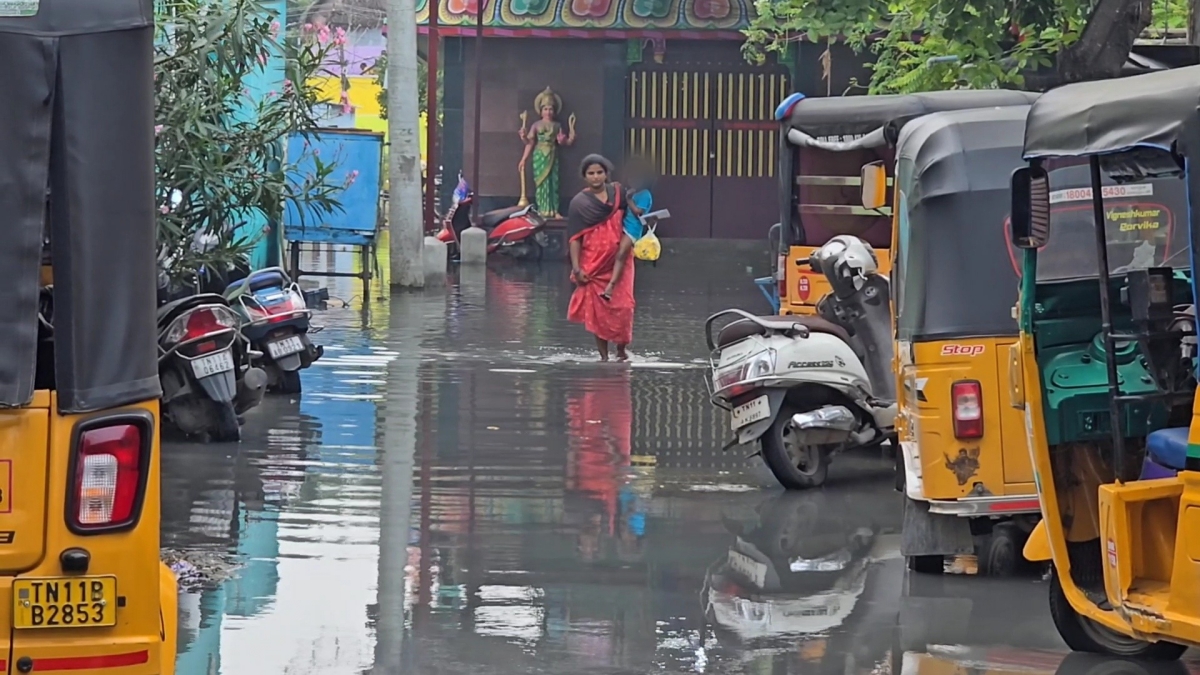 குடியிருப்பு பகுதிகளை சூழ்ந்த மழைநீர்