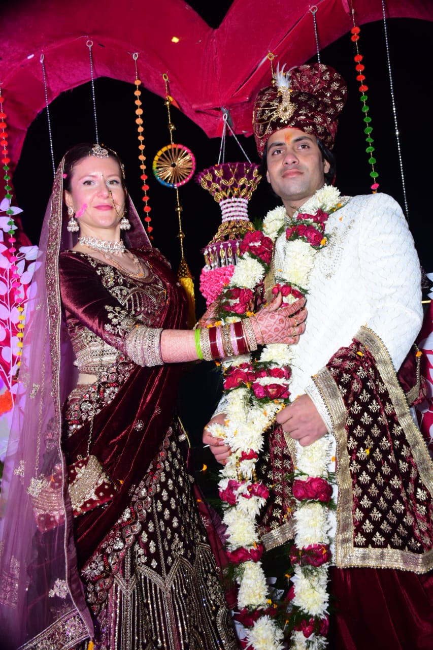 Amit Narwar of Palwal Married Sissel Marilee of France