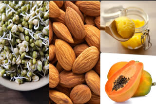 eating-ghee-papaya-almonds-and-sprouts-has-many-health-benefits