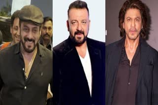 Shah Rukh Khan with Salman, Sanjay Dutt