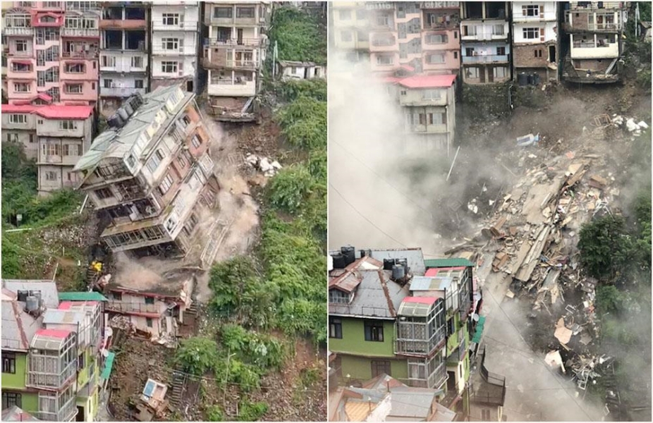 Building collapse in Kachi Ghati shimla.