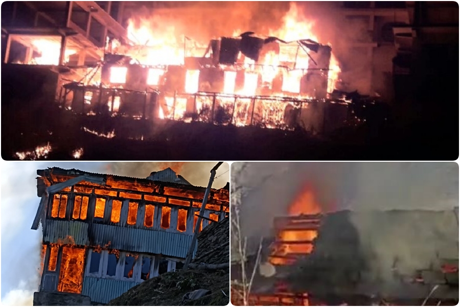 Fire incident in chopal of shimla.