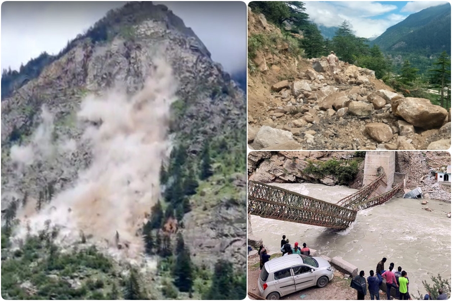 landslide at Batseri of kinnaur.