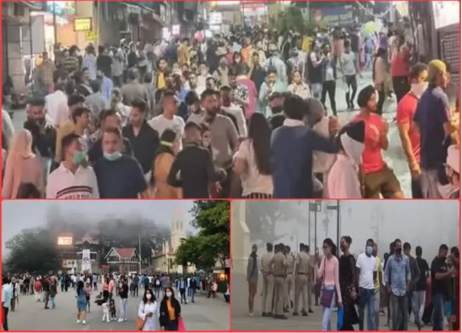 Tourist crowd in Himachal