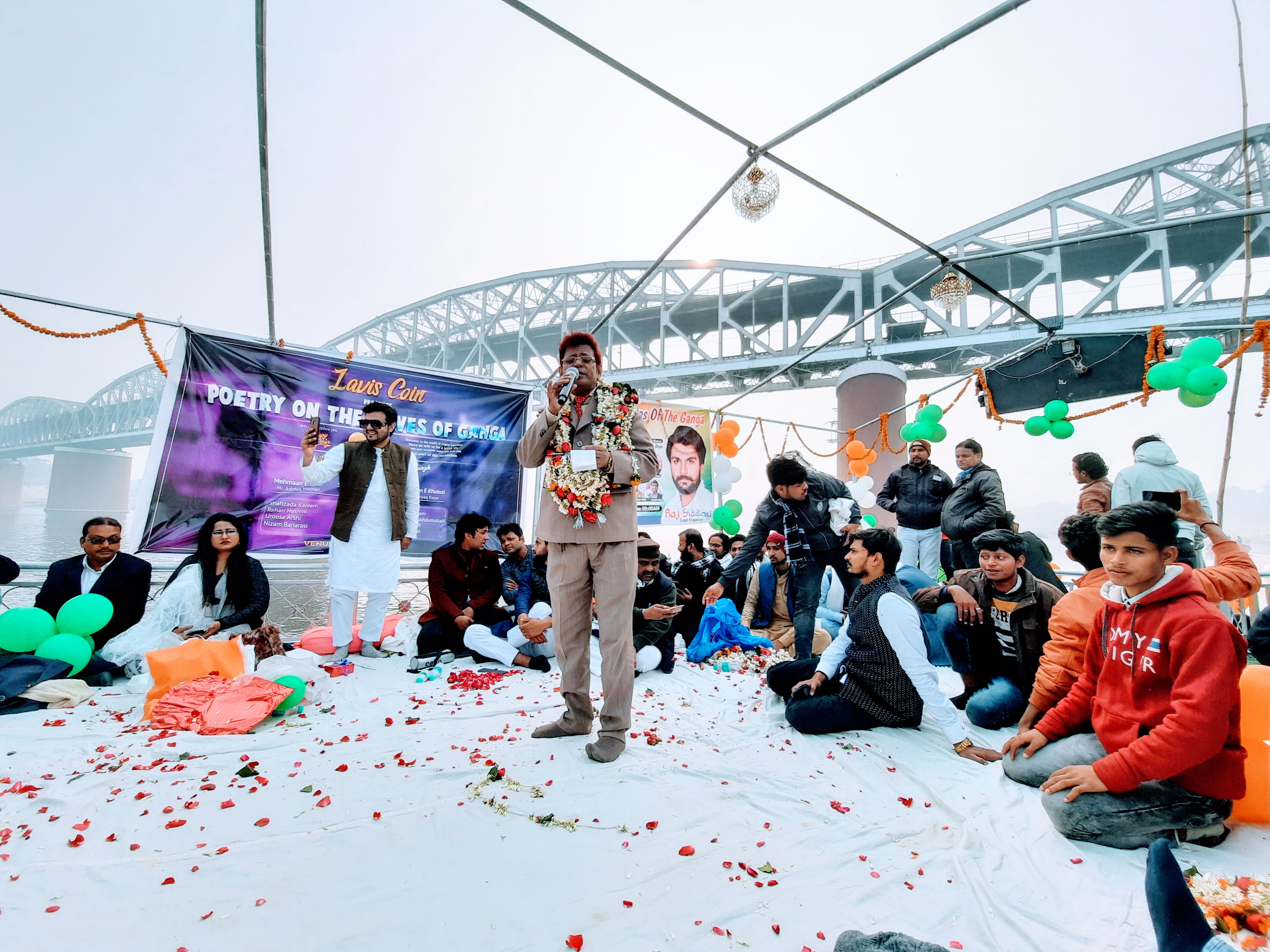 Mushaira on Boat in Varanasi