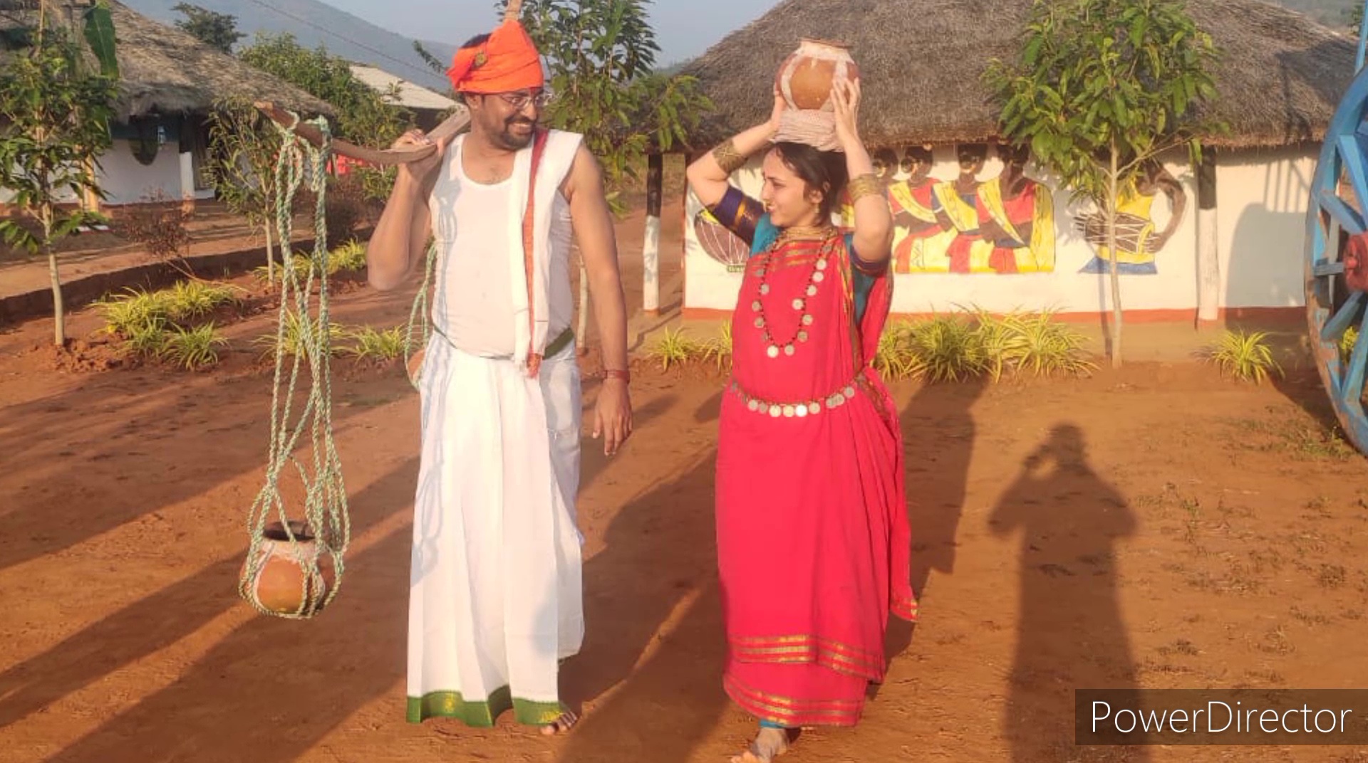 shobha-swatirani-couple-in-tribal-traditional-attire-at-vishaka