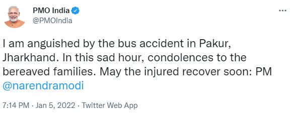 PM narendra modi expressed condolences