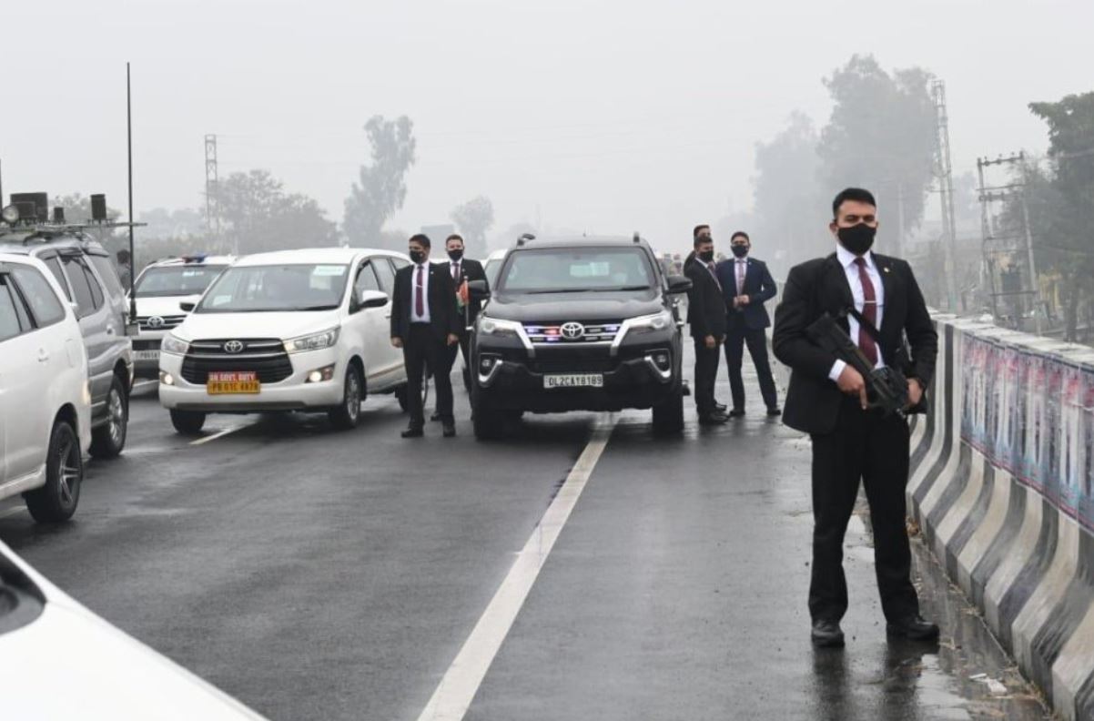 pm modi cavalcade in bathinda