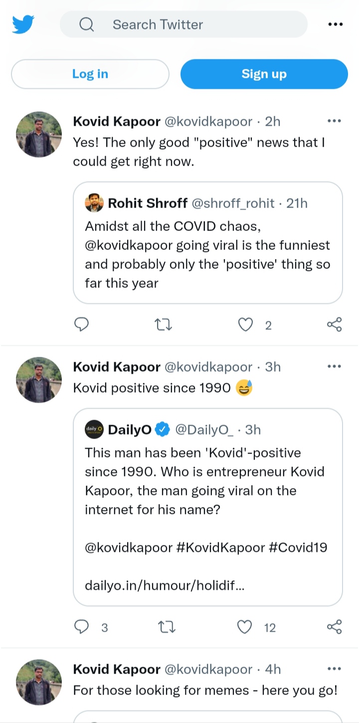 Businessman kovid kapoor name trending in twitter