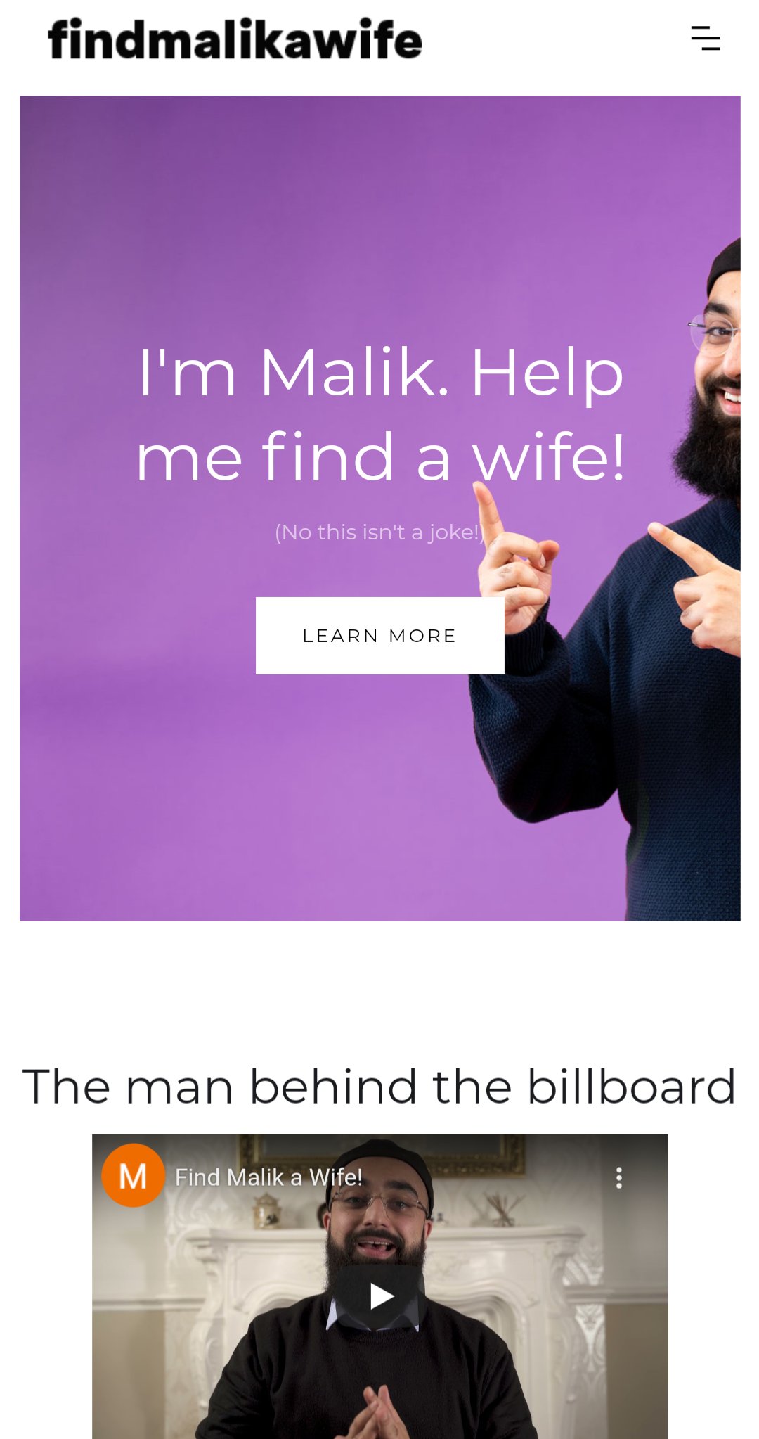 BILL BOARD marriage advertisement