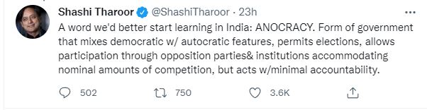 tweet of shashi tharoor