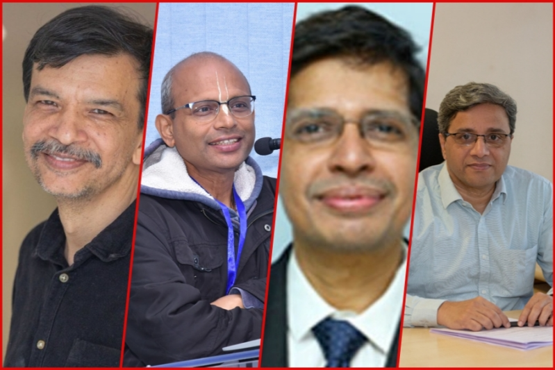 (Clockwise from left) Prof Rangan Banerjee; Prof Laxmidhar Behera; Prof V Kamakoti; Prof Suhas Joshi