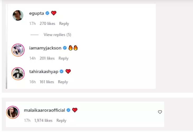 celebs comments