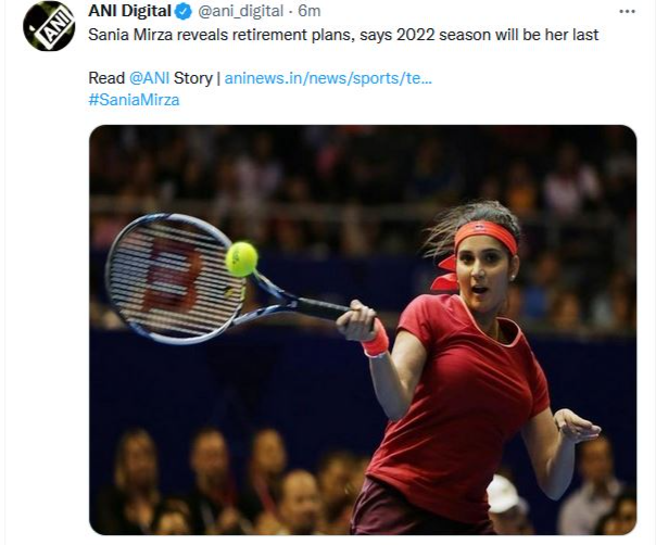 Sania Mirza announces retirement