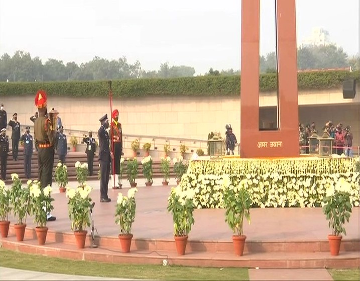 Amar Jawan Jyoti merged with flame at National War Memorial