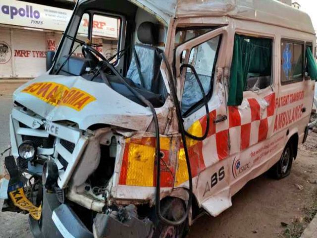 ambulance damaged