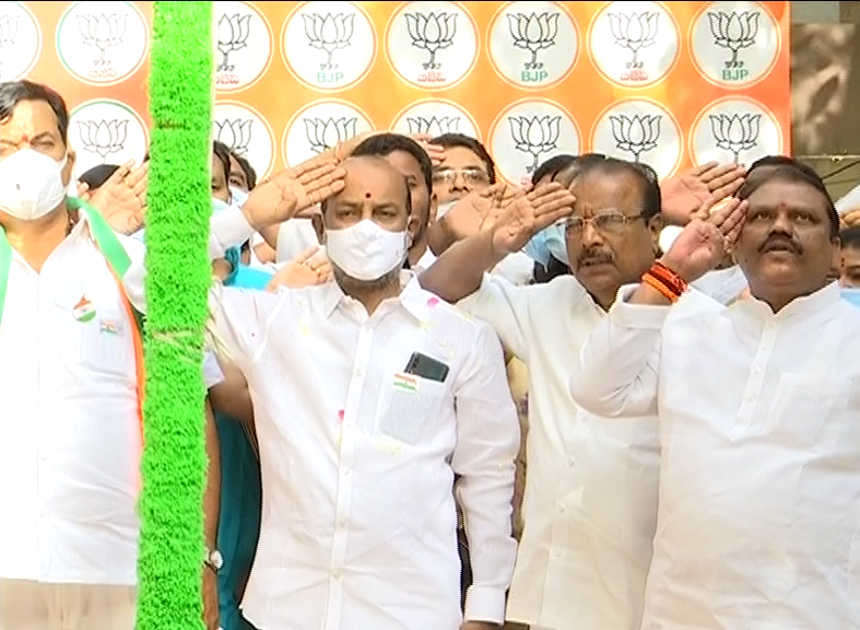 Republic day celebrations 2022 , flag hoisting in hyderabad