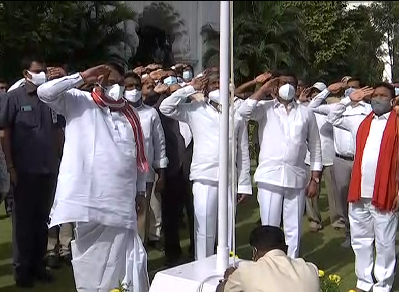 Republic day celebrations 2022 , flag hoisting in hyderabad