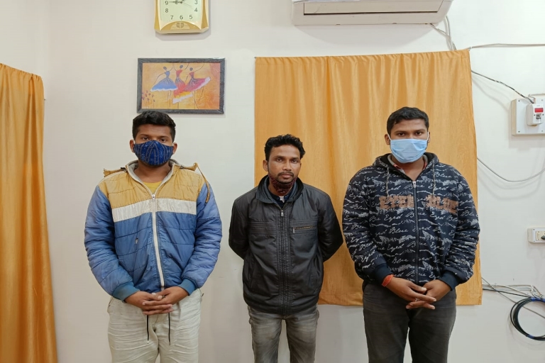 burla police arrested bike rubbery gang