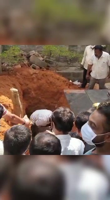 Funeral inside house compound