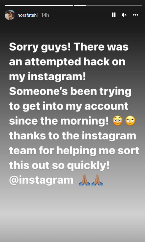 nora fatehi deleted instagram account gets restored