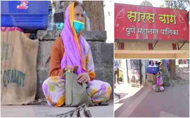 Anusaya Patole is forced to beg at a temple