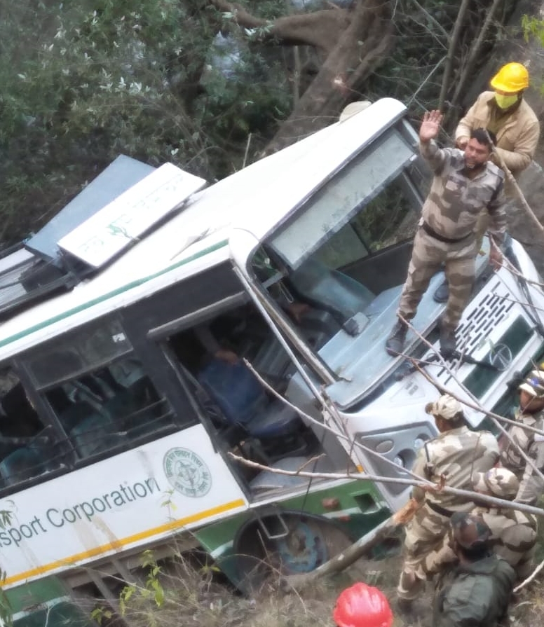 HRTC bus accident in rampur