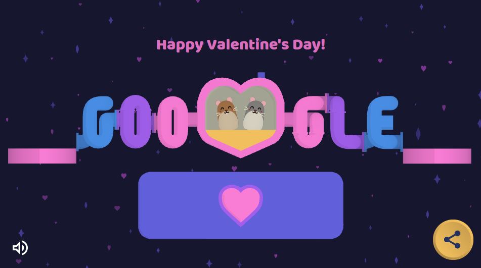 Valentine's Day: 3D ଡୁଡଲ୍‌ ସହ ଦିବସ ପାଳିଲା Google