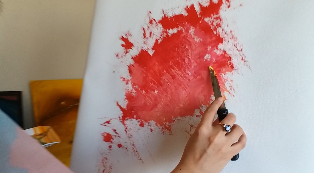 world record in knife painting with real gold