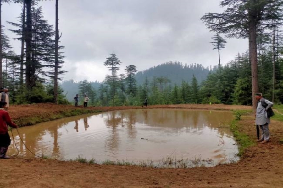 Pond in kotkhai of shimla