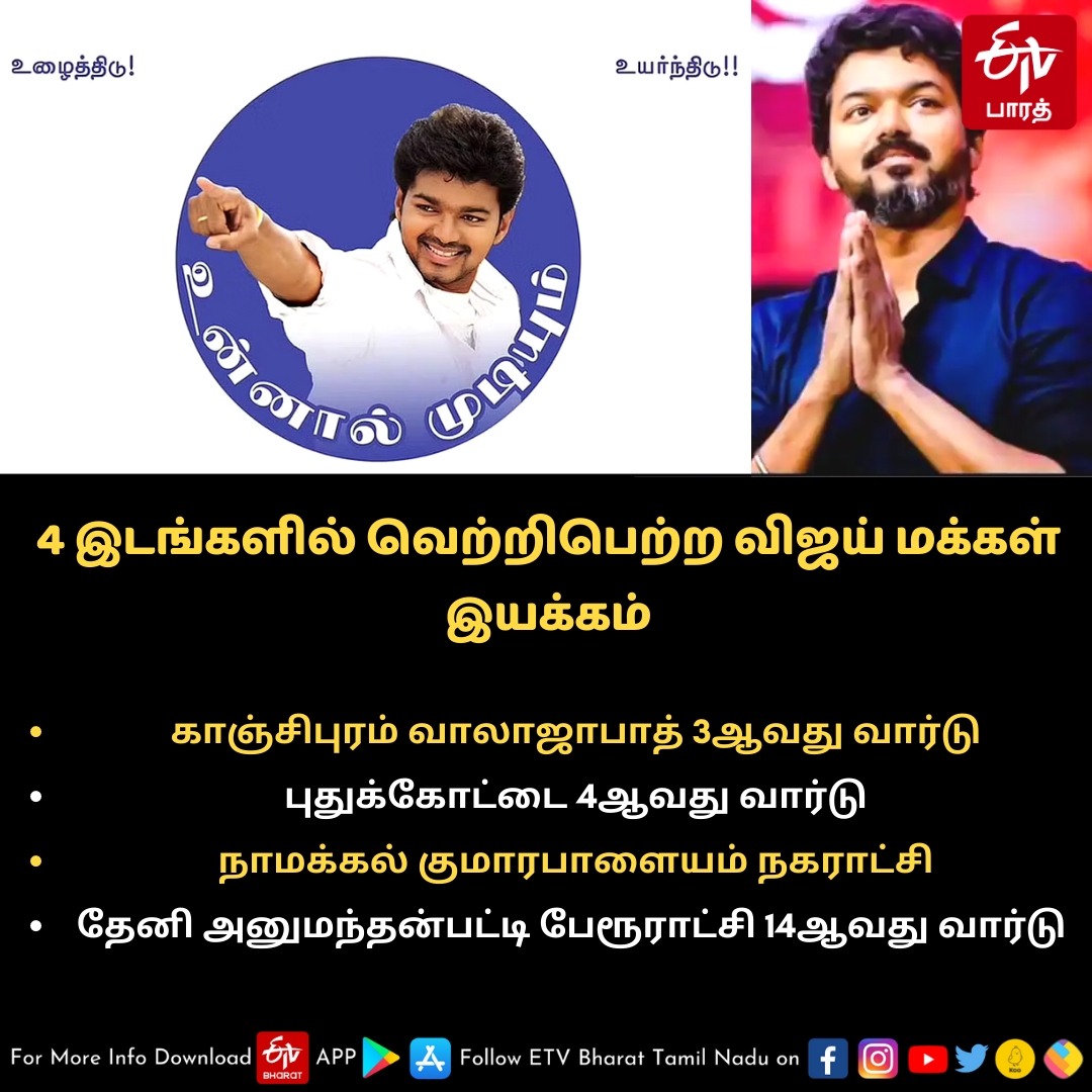 வெற்றிக் கனியை ருசித்த விஜய் மக்கள் இயக்கம்