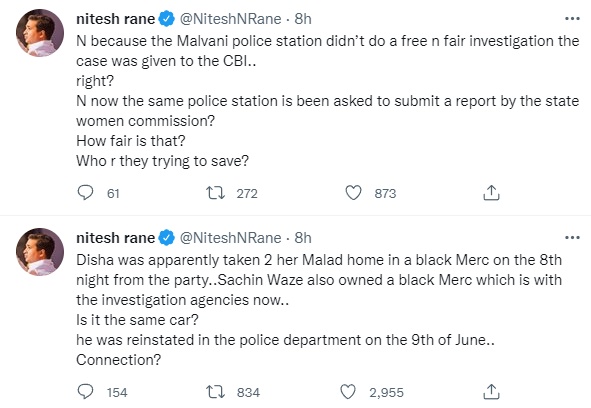 Nitesh Rane Tweet