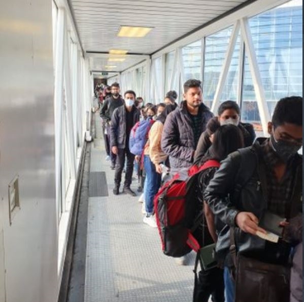 Indian student return by air India flight