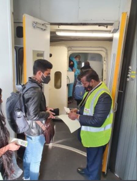 Indian student return by air India flight