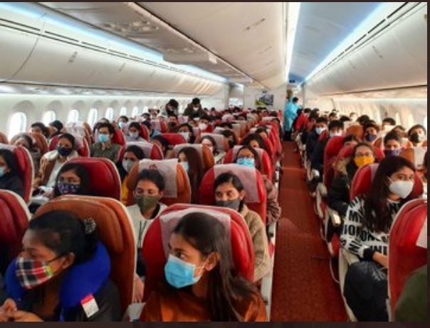 Indian student return by air India flight