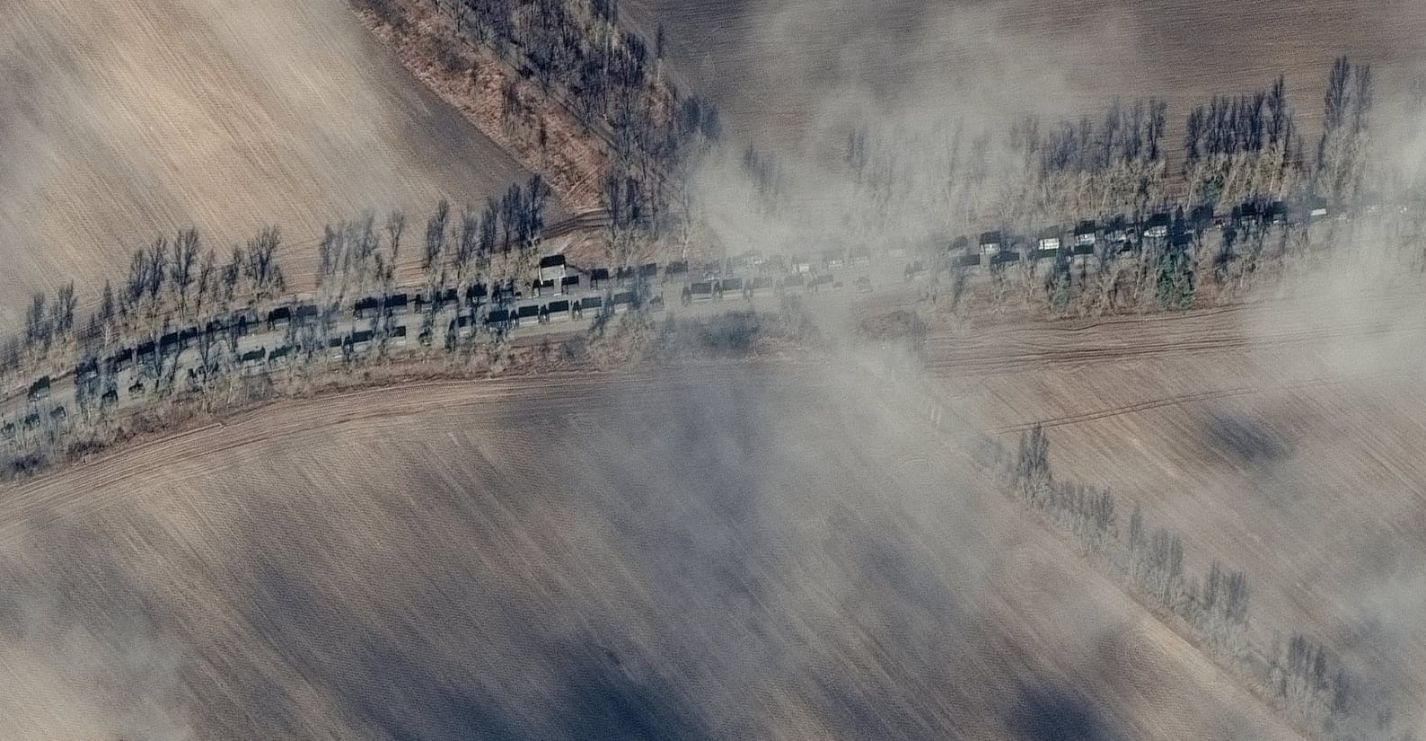 Russia Ukraine War Russian military convoy moving forward on Kyiv today stretches for 40 miles