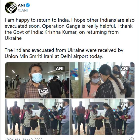 Students Return to India from Ukraine