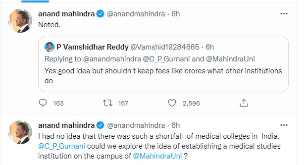 tweet of anand mahindra