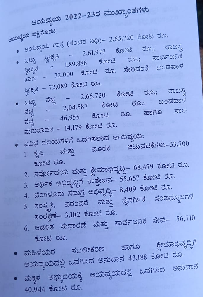 Karnataka budget 2022: Major highlights