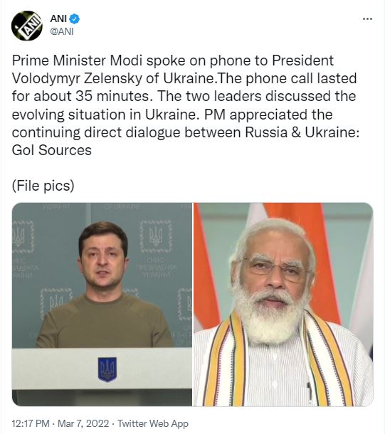 pm modi to speak to ukrainian president zelenskyy