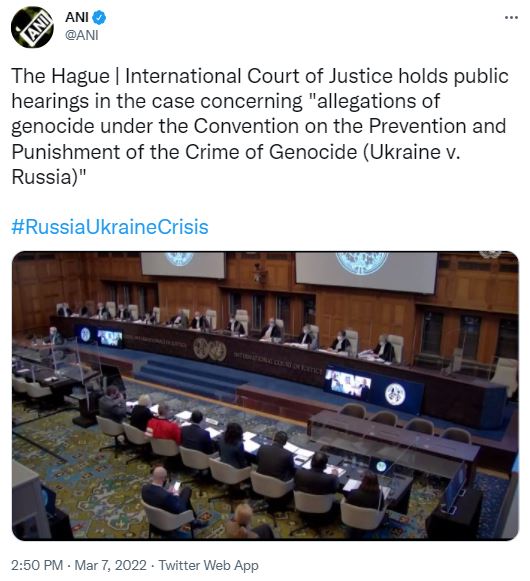 ICJ Hearing on Ukraine Russia War