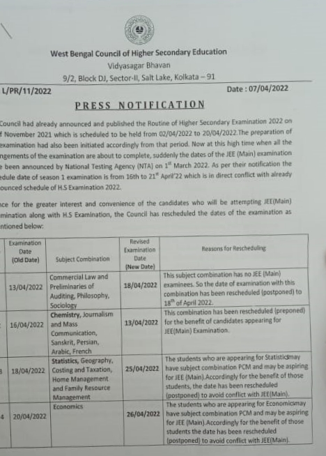 HS New Schedule