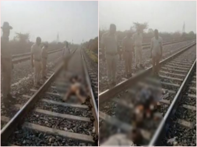 The couple Suicide by head on a Train rails