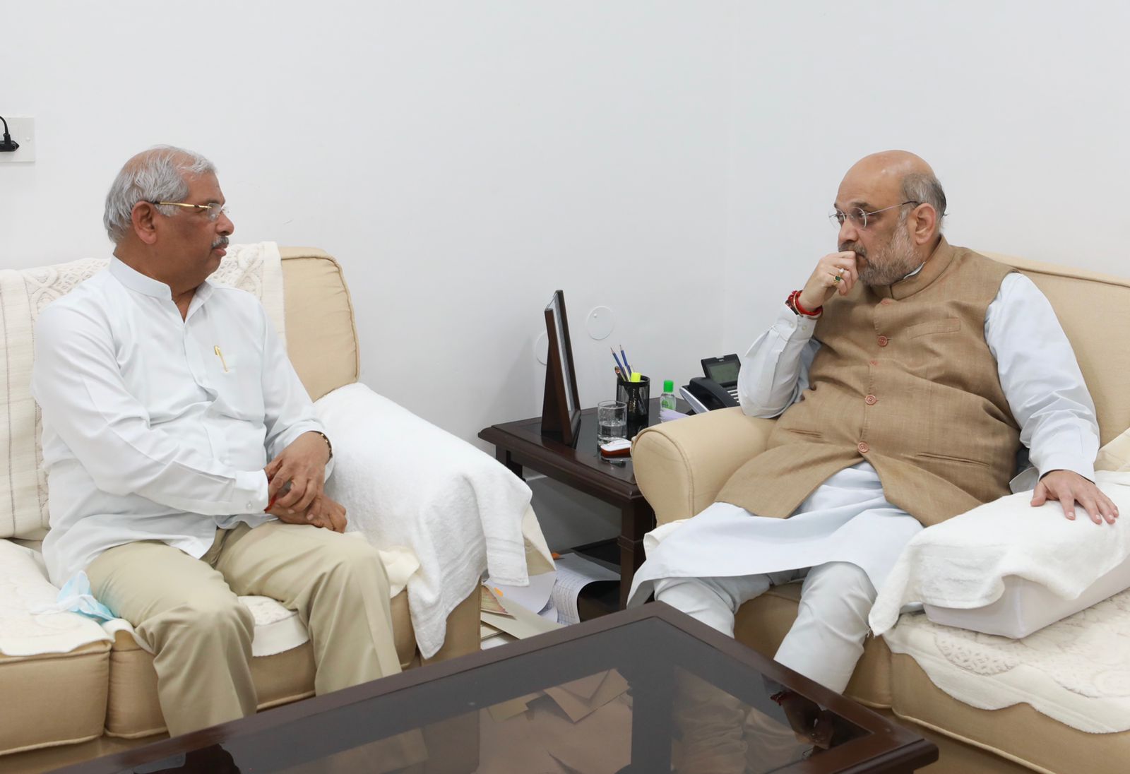 Governor Rajendra Vishwanath Arlekar meets Home Minister Amit Shah.