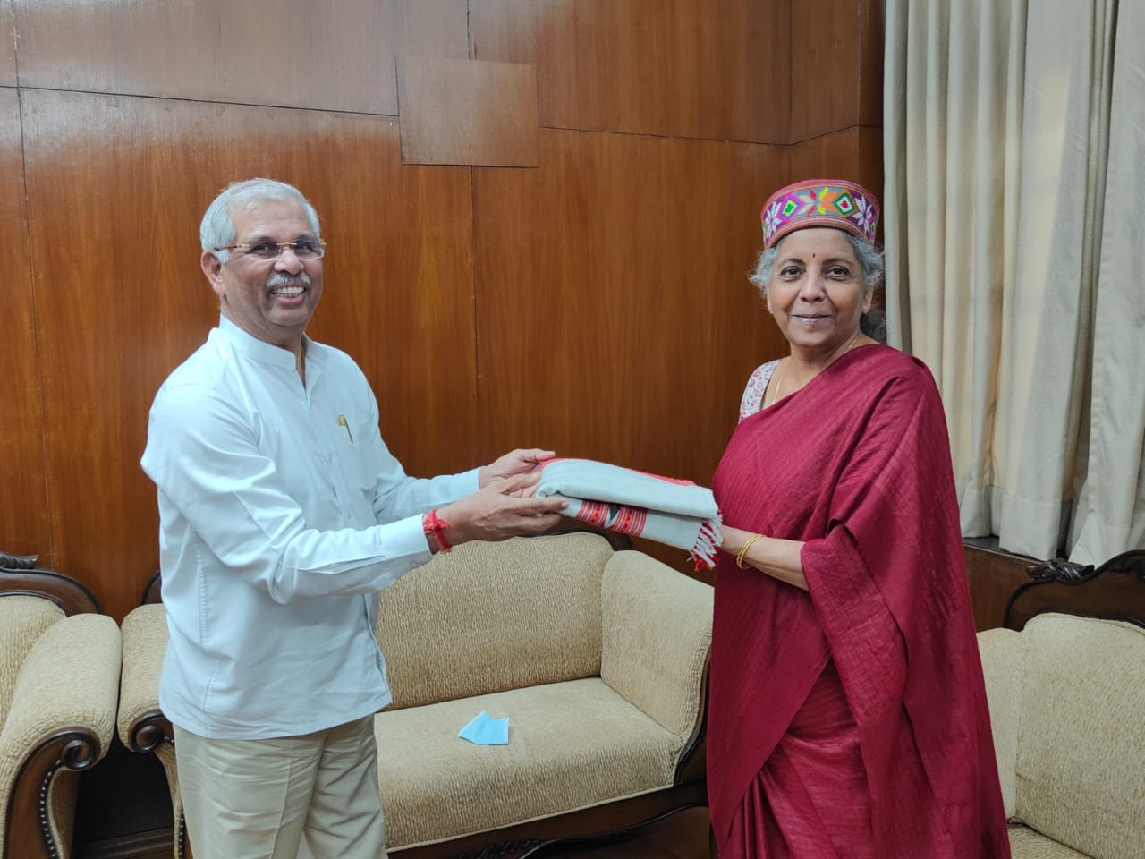 Governor Rajendra Vishwanath Arlekar meets Union Finance Minister Nirmala Sitharaman.