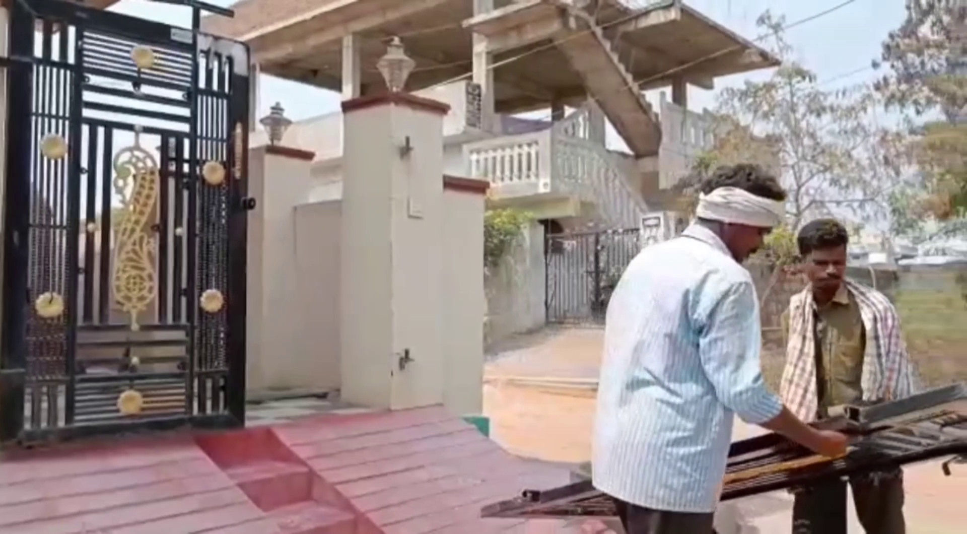 Staff clearing the gate for not paying taxes